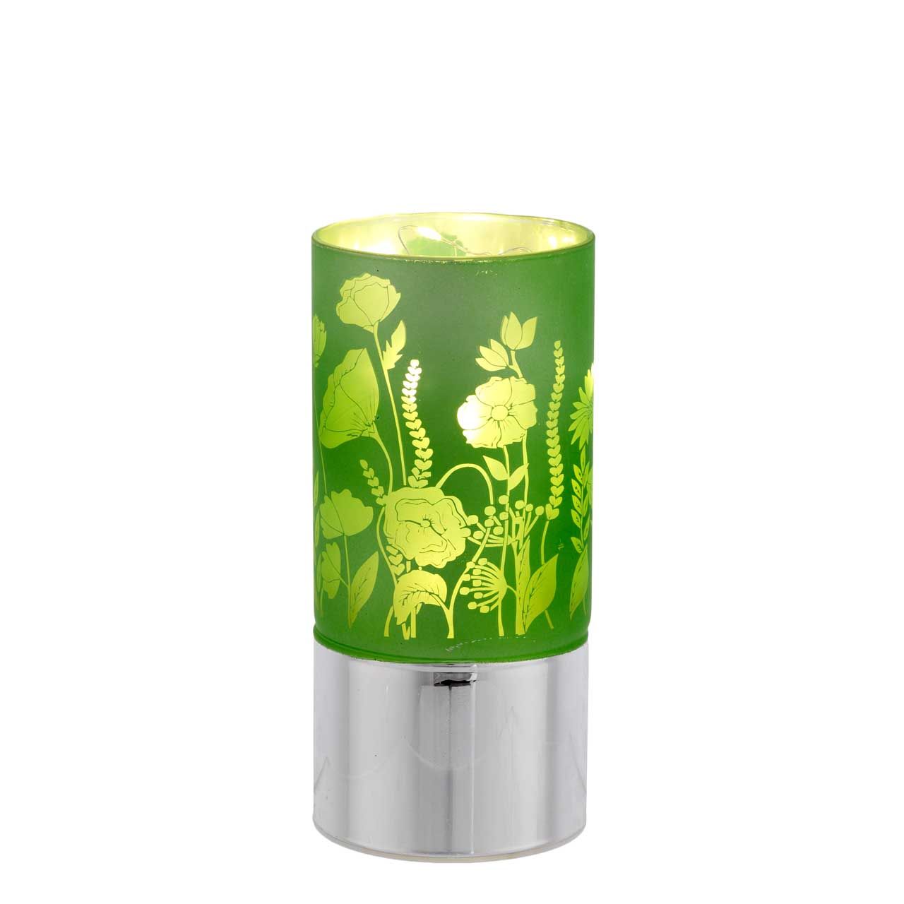 LAMPADA 7x15 DECORAZIONE FIORI VERDE